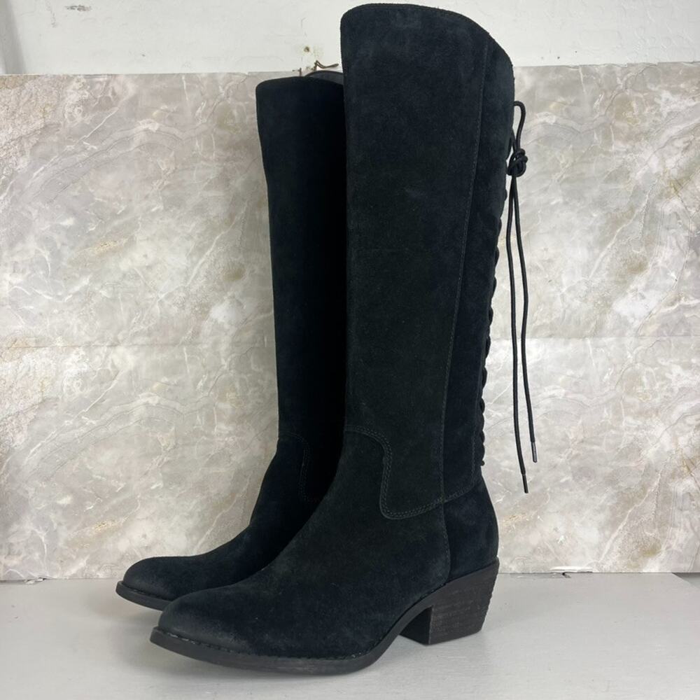 Sofft Sharnell Heel Boots Black Suede Women's Size 8M